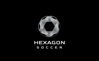 Steel Dynamic Soccer Hexagon Negative Logo