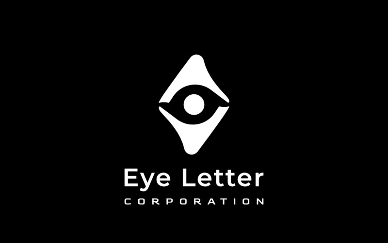 Eye Letter A Simple Flat Logo Logo Template