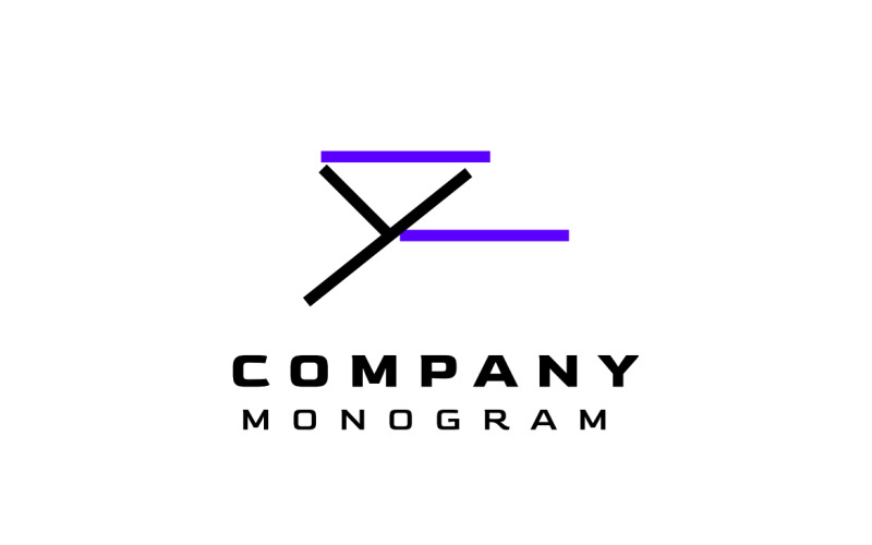 Monogram Letter YC2 Flat Logo Logo Template