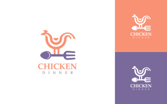 Chicken Restaurant Free Logo Design Concept Vector