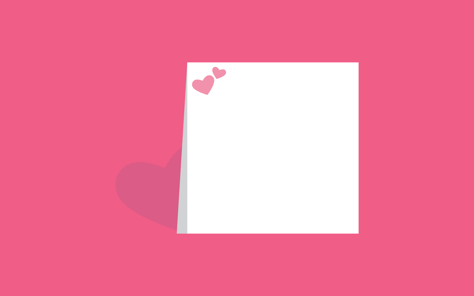 Love Greeting Cards On Pink Background Logo Template