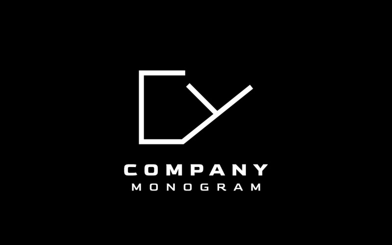 Monogram Letter CY Logo Design Logo Template