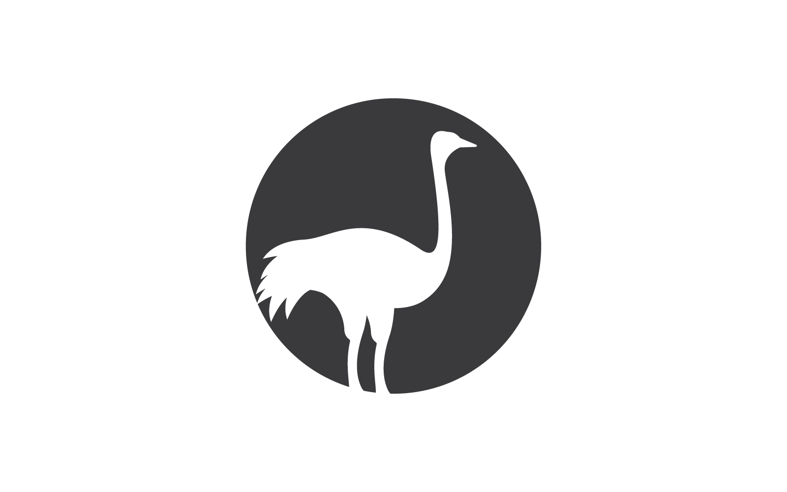 Ostrich Illustration Logo Vector Design