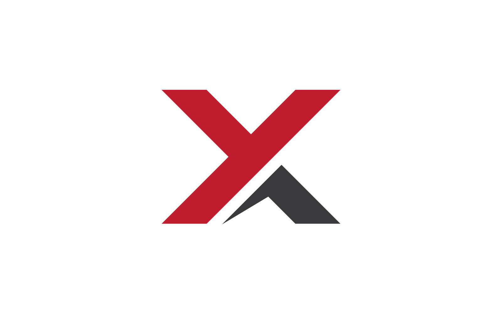 X Harfi Logo Şablonu Vektör Tasarımı