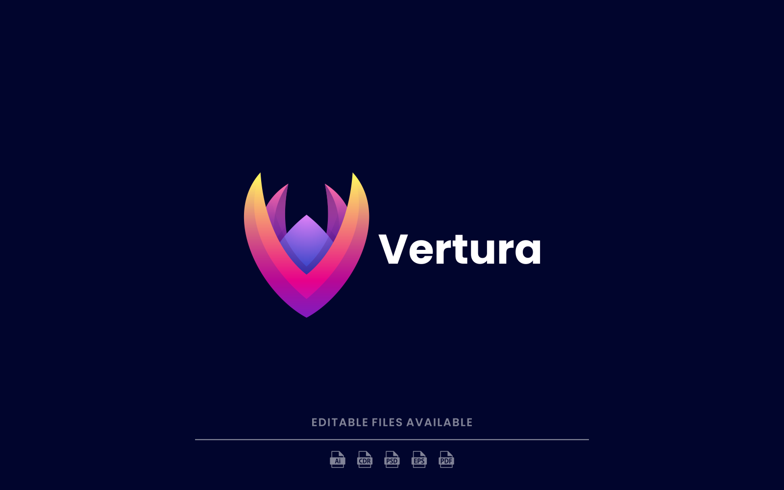 Letter V Gradient Color Logo