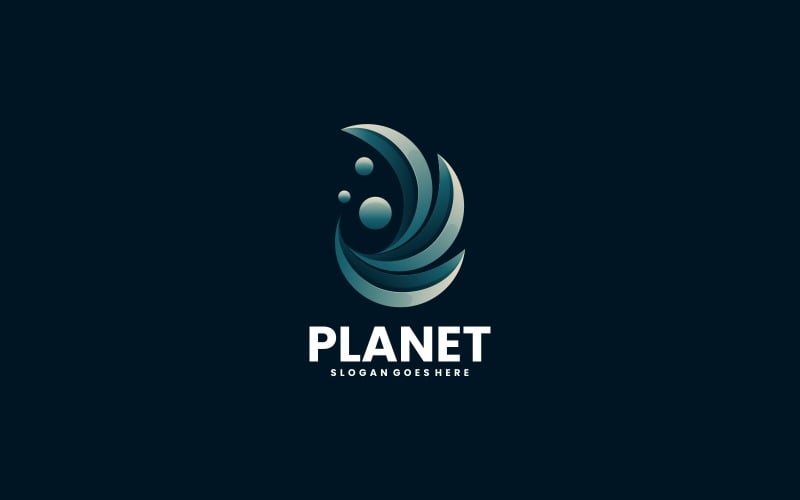Abstract Planet Gradient Logo Logo Template