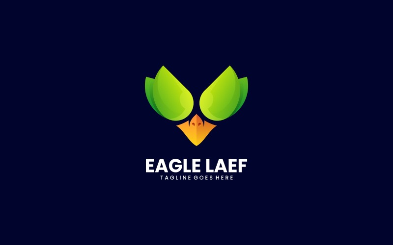 Eagle Leaf Gradient Logo Design Logo Template