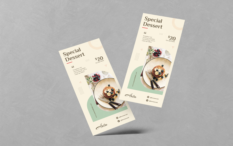 Food DL Flyer PSD Templates Corporate Identity