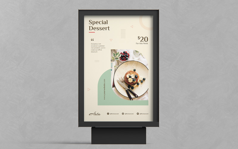 Food Poster PSD Templates Corporate Identity