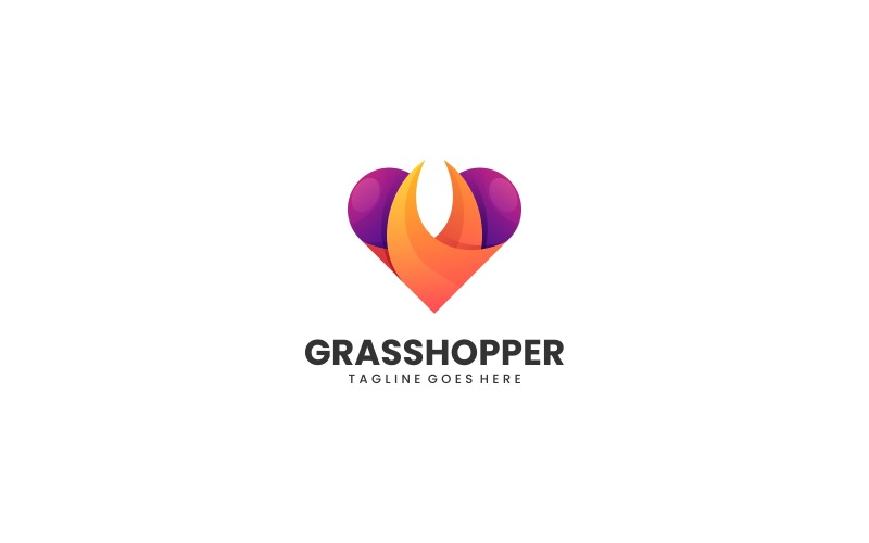 Grasshopper Gradient Colorful Logo Logo Template