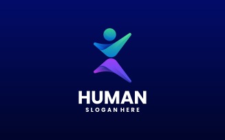 Human Gradient Logo Design