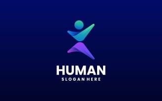 Human Gradient Logo Design