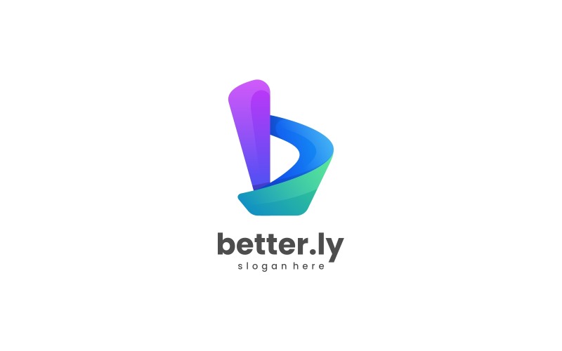 Letter B Gradient Logo Style Logo Template