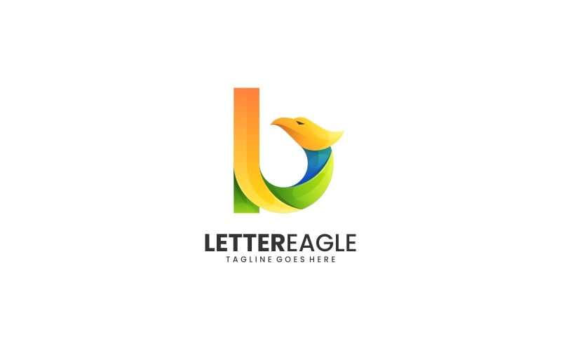 Letter Eagle Gradient Colorful Logo Logo Template