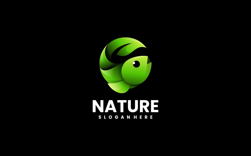 Nature Fish Gradient Logo Design Logo Template