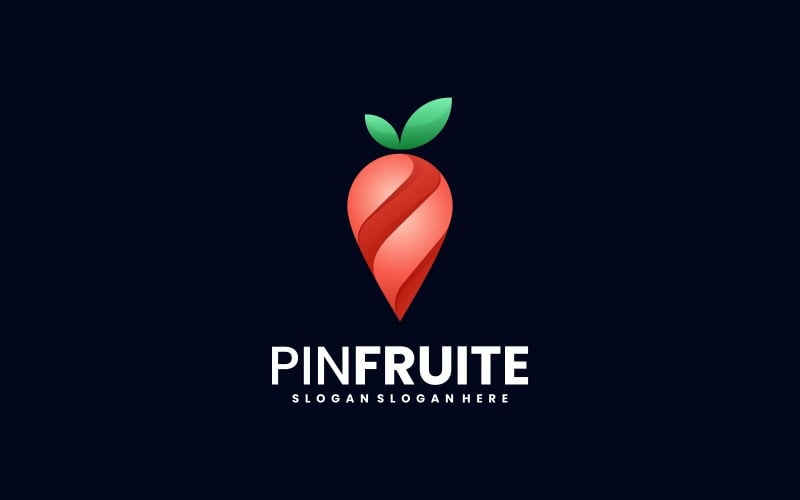 Pin Fruit Gradient Logo Style Logo Template
