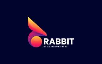 Rabbit Gradient Color Logo Style