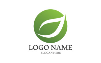 Green Nature Leaf Tree Logo Vector V1