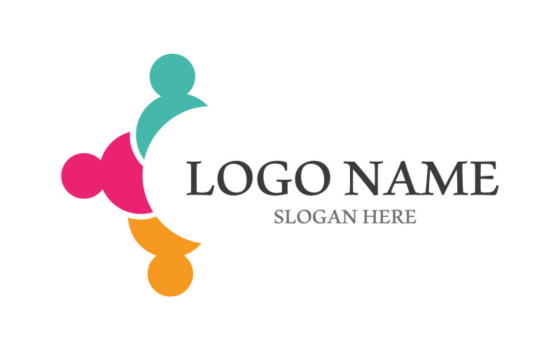 People Group Community People Logo V10 Logo Template