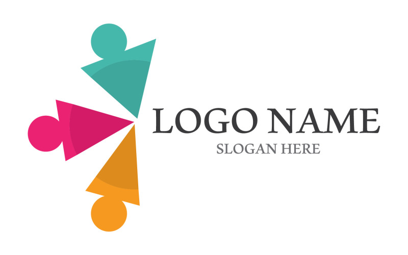 People Group Community People Logo V9 Logo Template