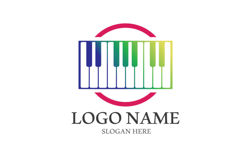 Piano Logo And Symbol Vector Template V10 Logo Template