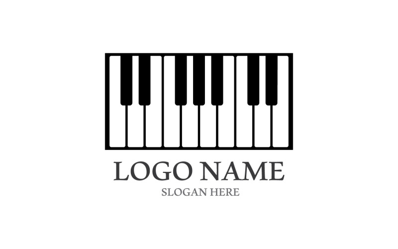 Piano Logo And Symbol Vector Template V11 Logo Template