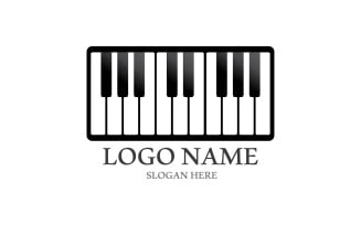 Piano Logo And Symbol Vector Template V12
