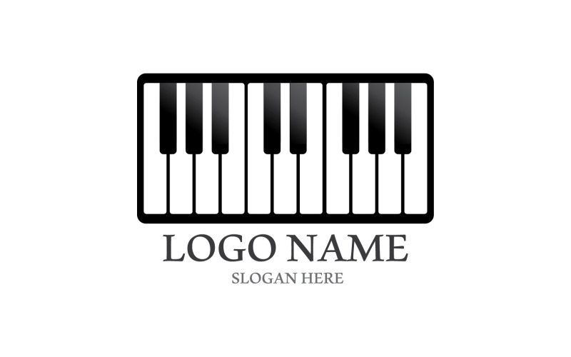Piano Logo And Symbol Vector Template V12 Logo Template