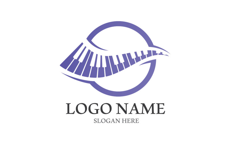 Piano Logo And Symbol Vector Template V2 Logo Template