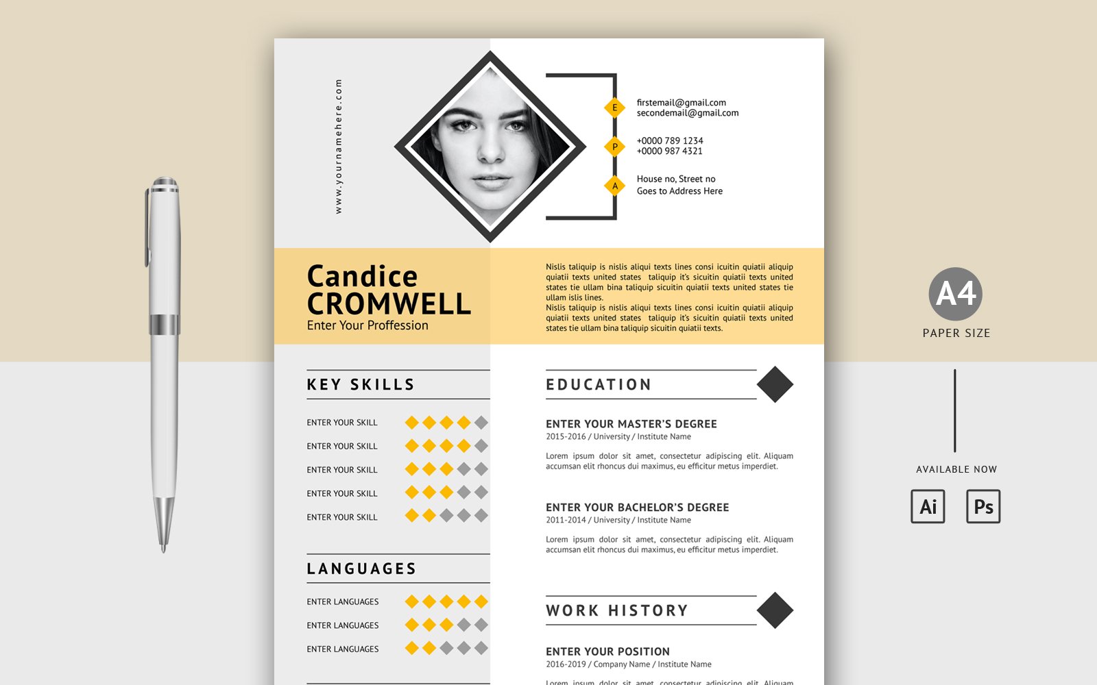 Kit Graphique #245805 Cv Format Divers Modles Web - Logo template Preview