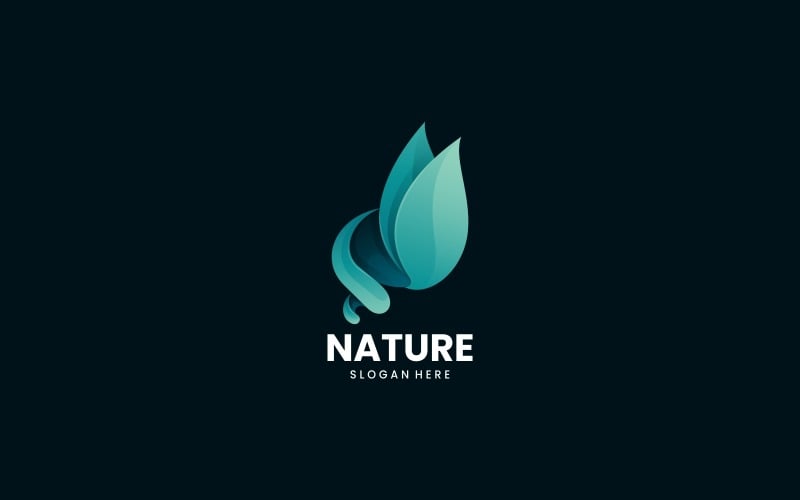 Abstract Nature Gradient Logo Style Logo Template