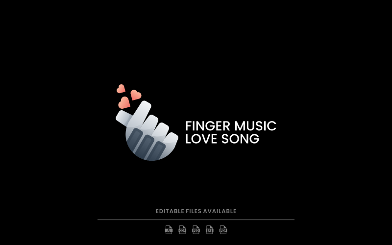 Finger Music Gradient Logo Logo Template
