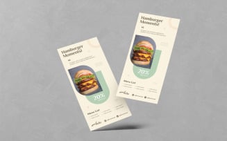Hamburger Food DL Flyer Templates