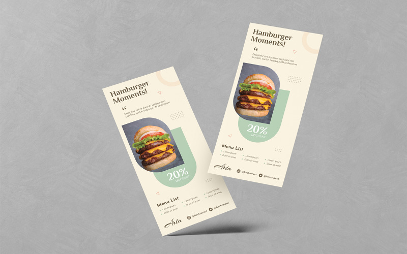 Hamburger Food DL Flyer Templates Corporate Identity