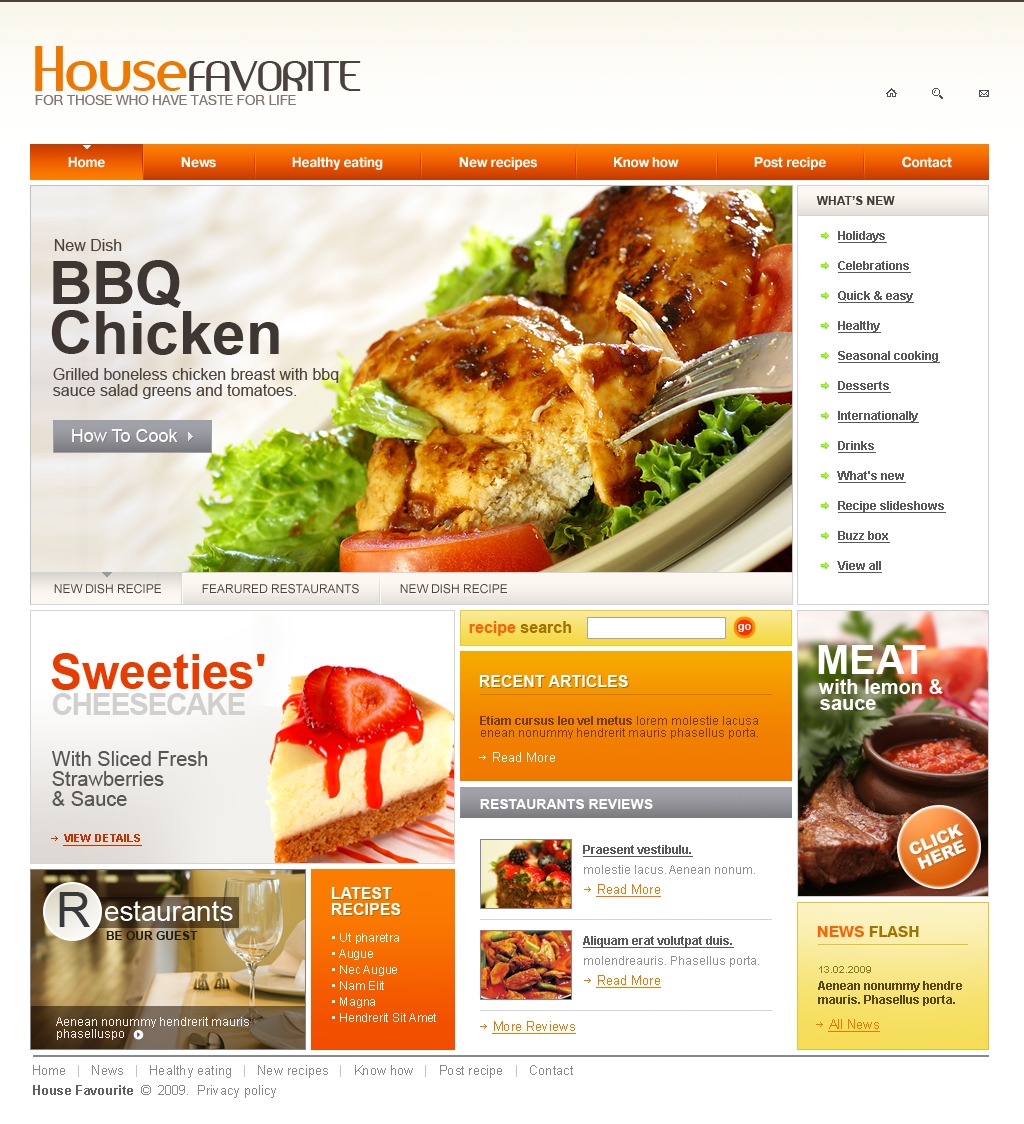 Cooking Website Template 24688