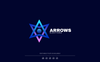 Arrows Line Gradient Logo