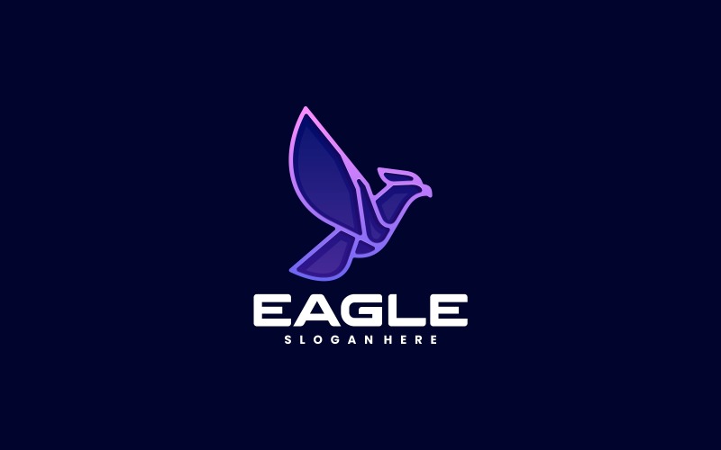 Eagle Line Art Gradient Logo Logo Template