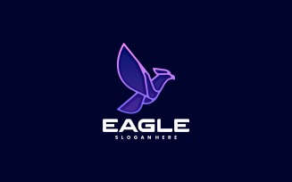Eagle Line Art Gradient Logo