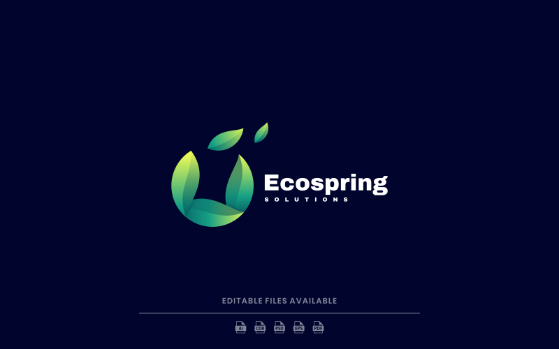 Eco Spring Gradient Logo Style Logo Template