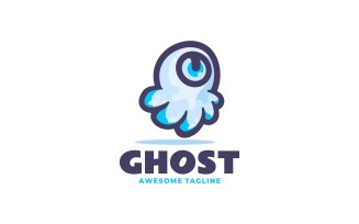 Ghost Simple Mascot Logo Style