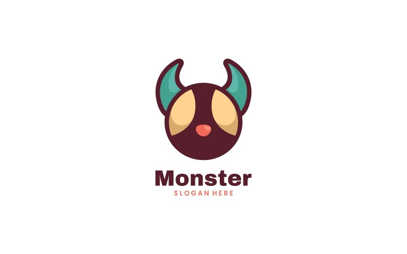 Monster Simple Mascot Logo Design Logo Template