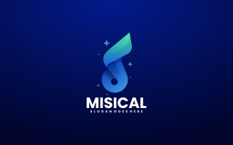 Musical Gradient Logo Design