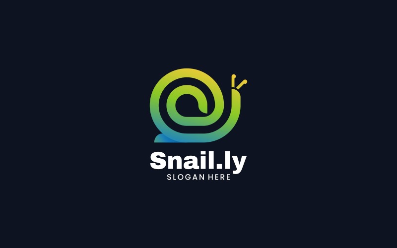 Snail Line Art Gradient Logo Logo Template