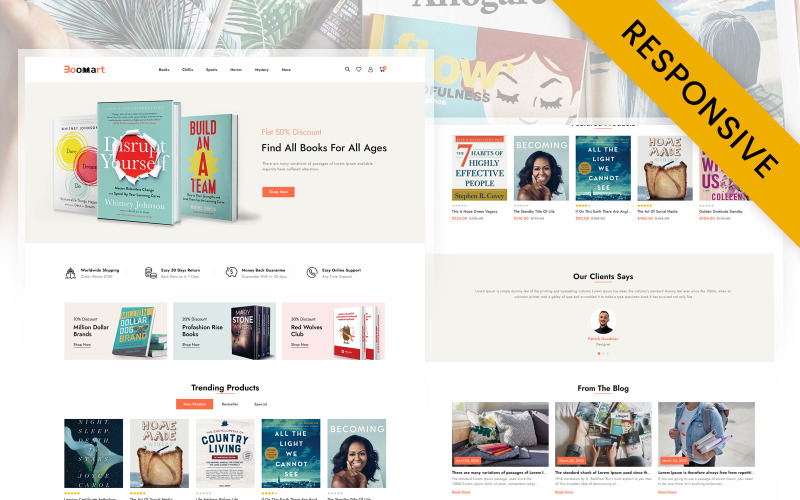 BookMart - Online Books, Magazine Store Opencart Responsive Theme OpenCart Template