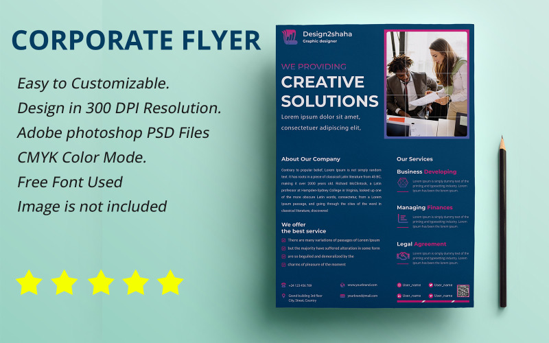 Corporate Flyer Template Print ready Sk-02 Corporate Identity