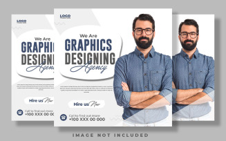 Graphics Designing Agency Social Media Post Design Template