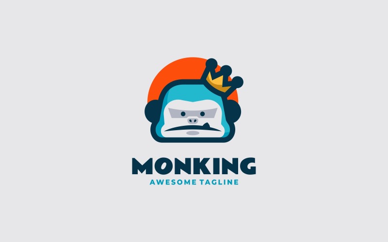 Monkey King Mascot Cartoon Logo Logo Template