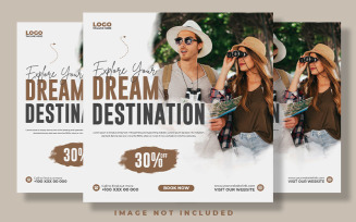 Tourism And Adventure Social Media Post Template