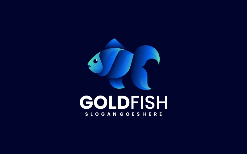 Goldfish Gradient Color Logo Logo Template