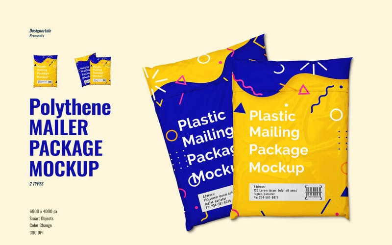 Polyethylene Mailer Package Mockup Product Mockup